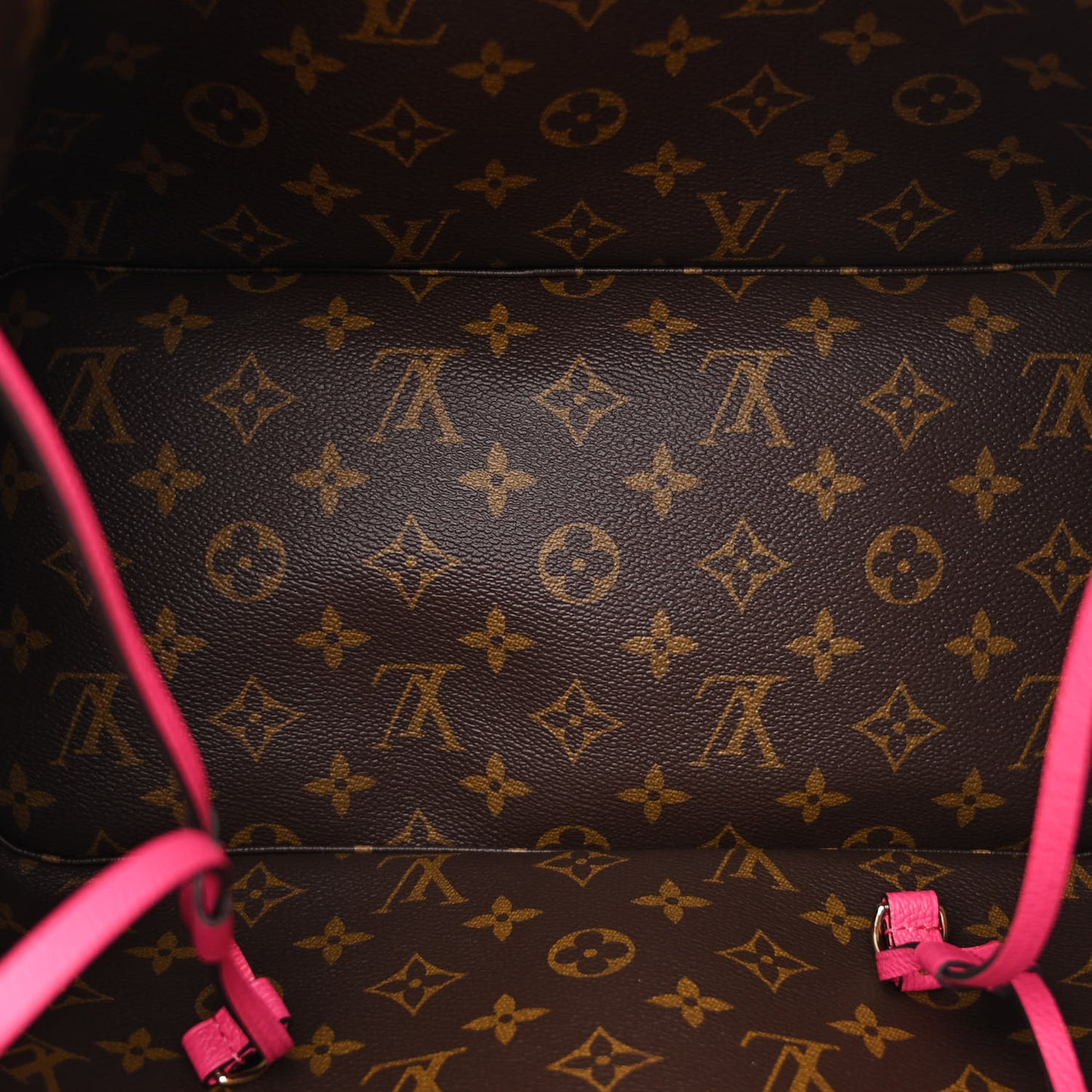 Monogram Inside Out Neverfull Bandouliere MM Rose Pondichery