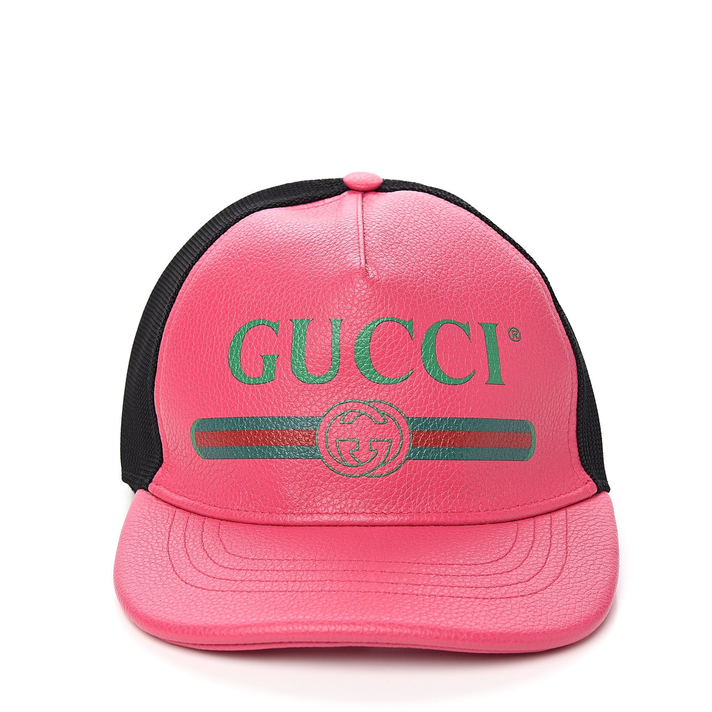 Cripto Calfskin Logo Baseball Hat L Fuxia Black