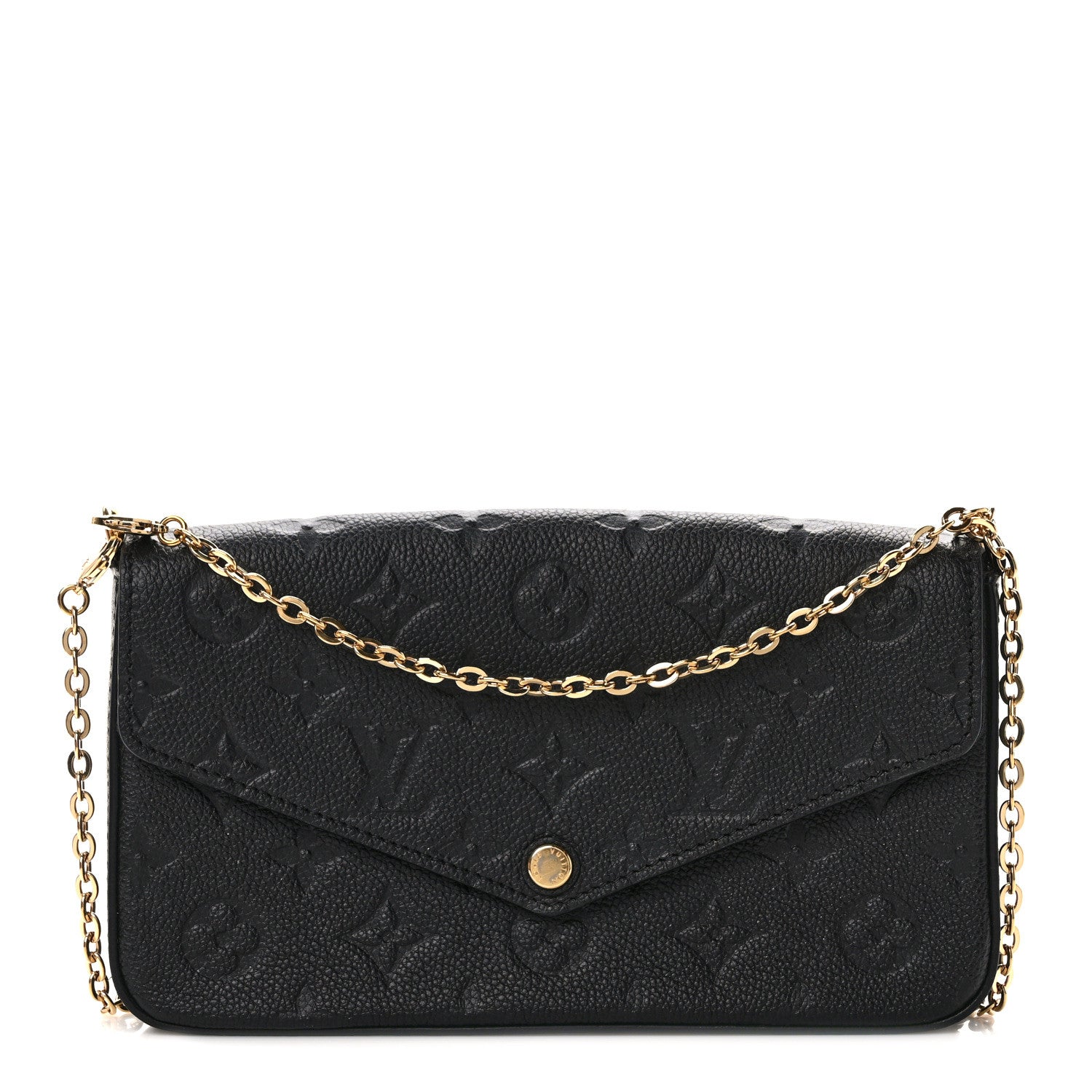 Louis Vuitton Empreinte Pochette Felicie Chain Wallet Black 1 of 8