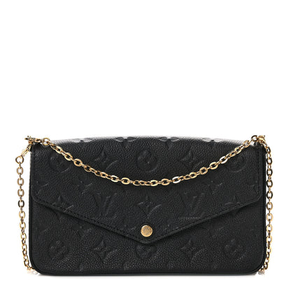 Louis Vuitton Empreinte Pochette Felicie Chain Wallet Black 1 of 8