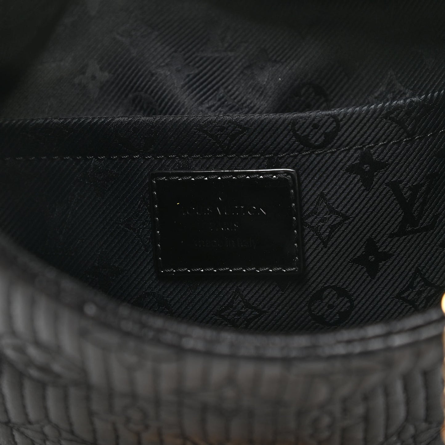 Calfskin Quilted Monogram Altair Clutch Black
