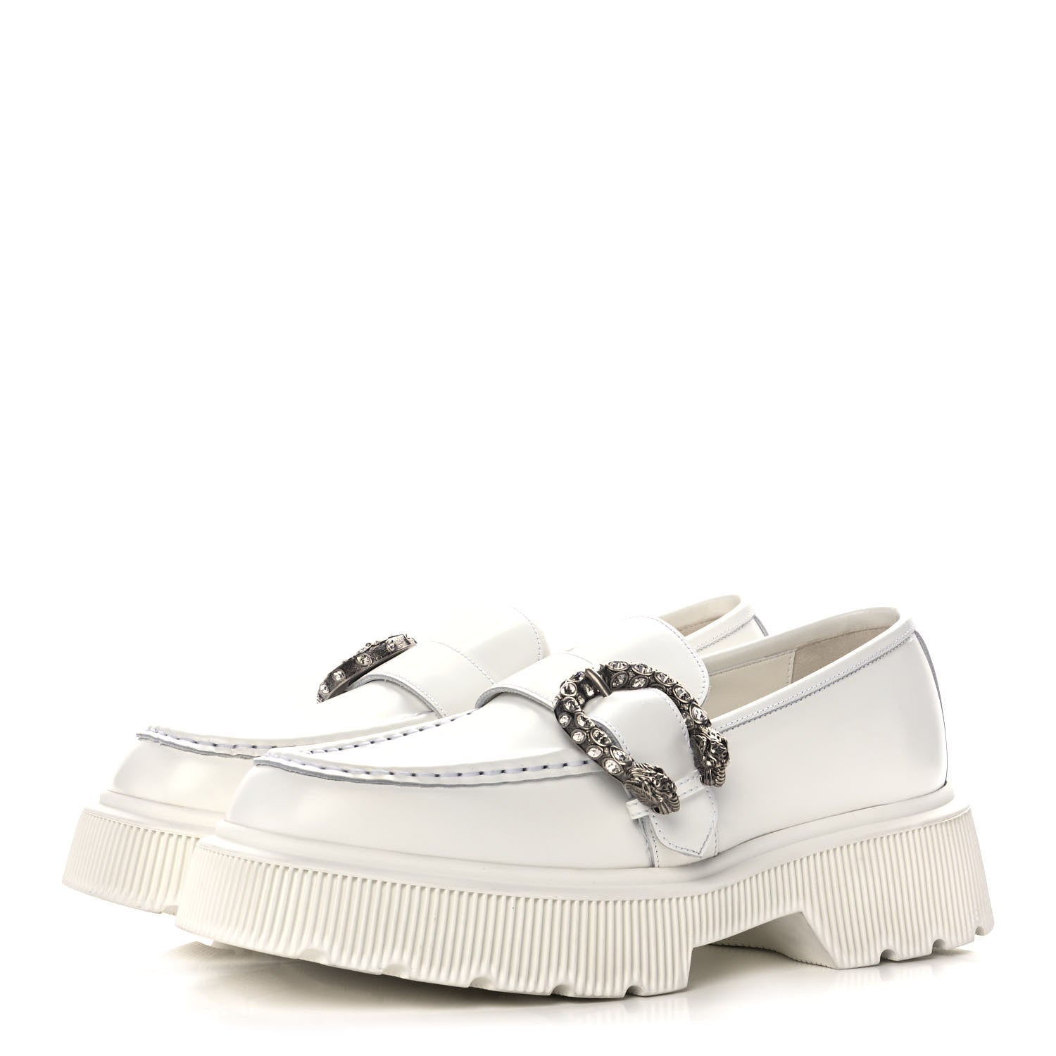 Gucci Cordovan Lux Dionysus Hunder Loafers 40 Great White 3 of 12