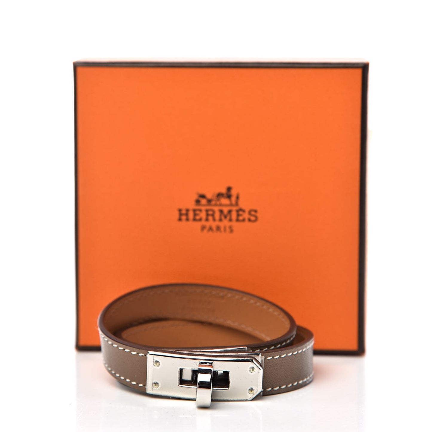 Tadelakt Kelly Double Tour Bracelet S Etoupe