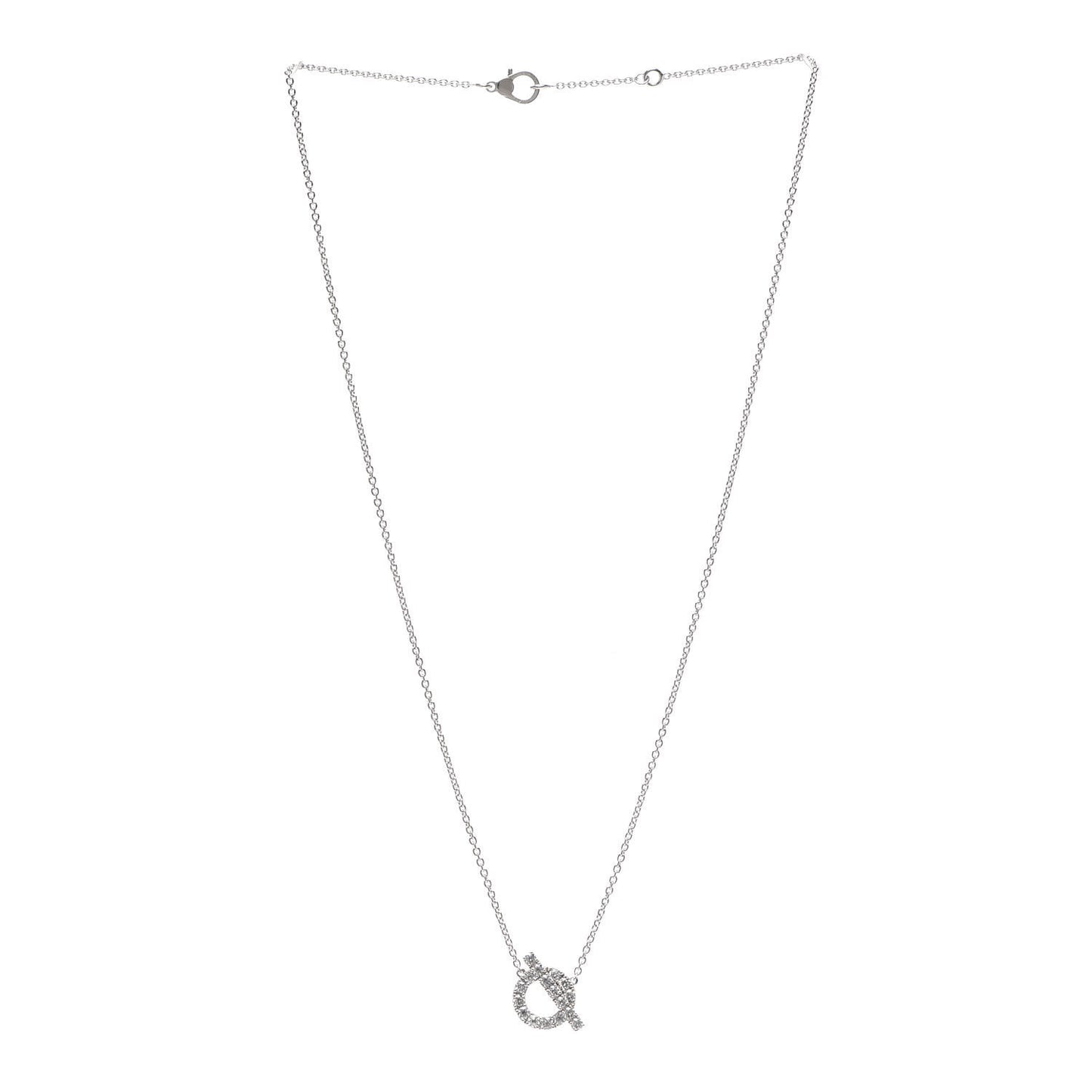 18K White Gold Diamond Finesse Pendant Necklace