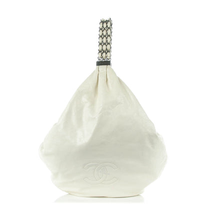 Chanel Lambskin Large Rock and Chain Hobo White 1 of 8