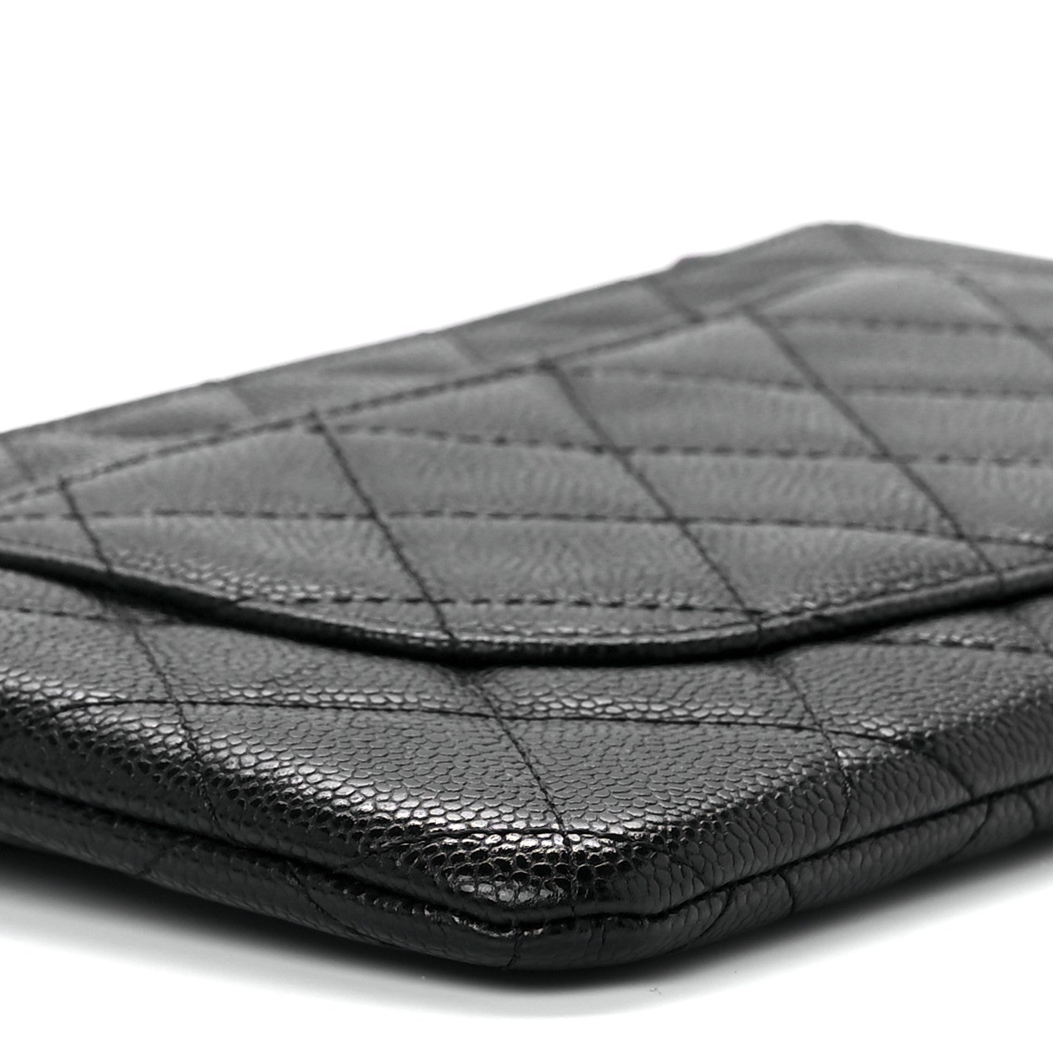 Chanel Caviar Quilted Double Zip Cosmetic Case Black 9 of 11