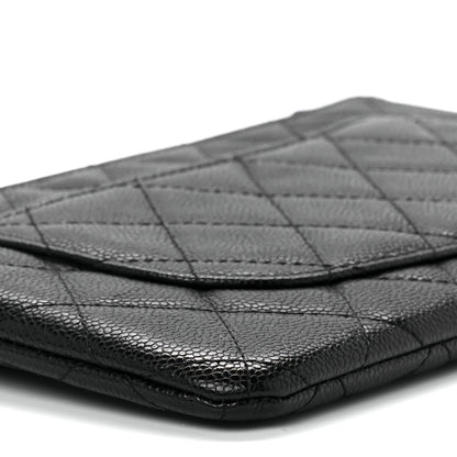 Chanel Caviar Quilted Double Zip Cosmetic Case Black 9 of 11
