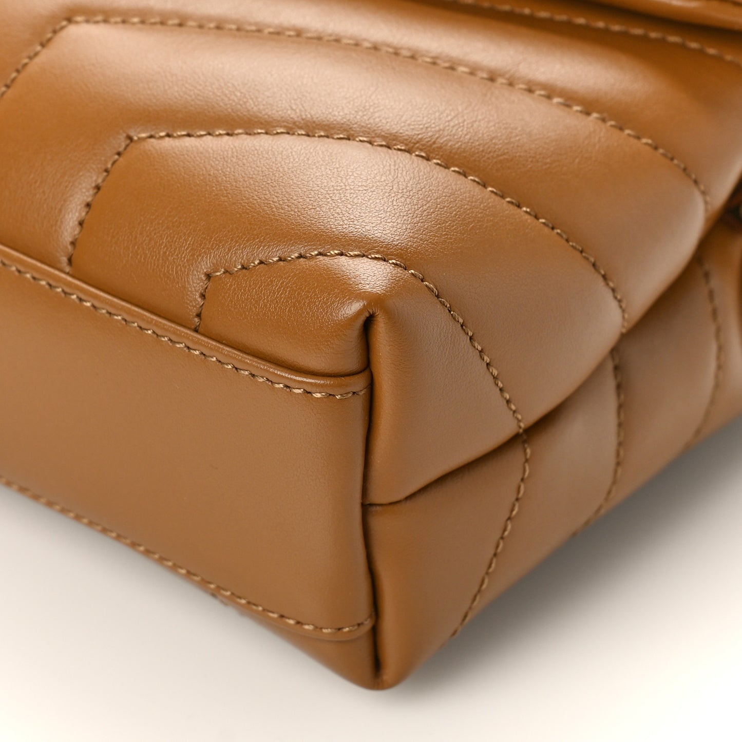 Calfskin Y Quilted Monogram Toy Loulou Crossbody Bag Dark Natural