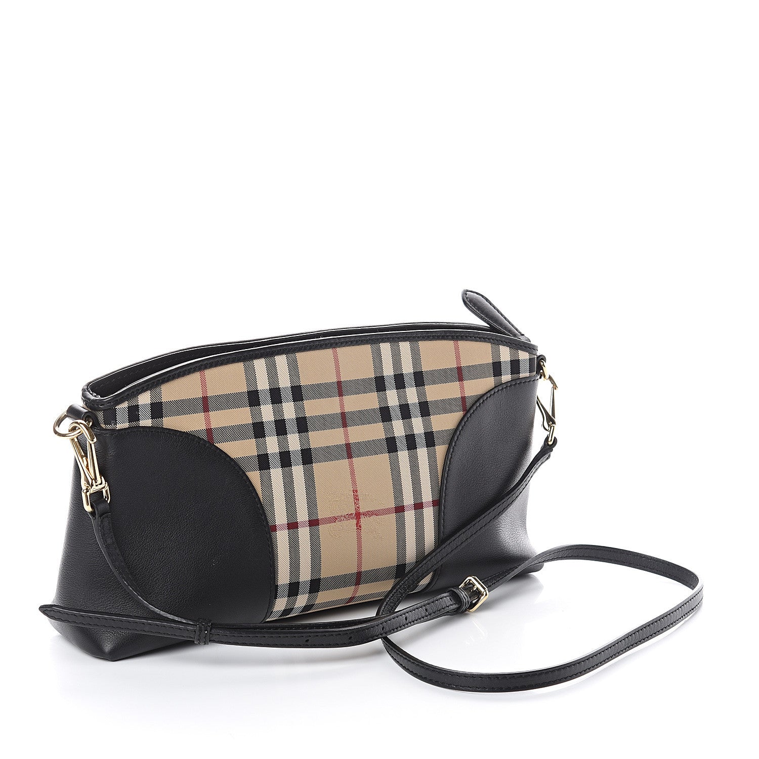 Burberry Horseferry Check Small Chichester Crossbody Clutch Bag Black 2 of 8