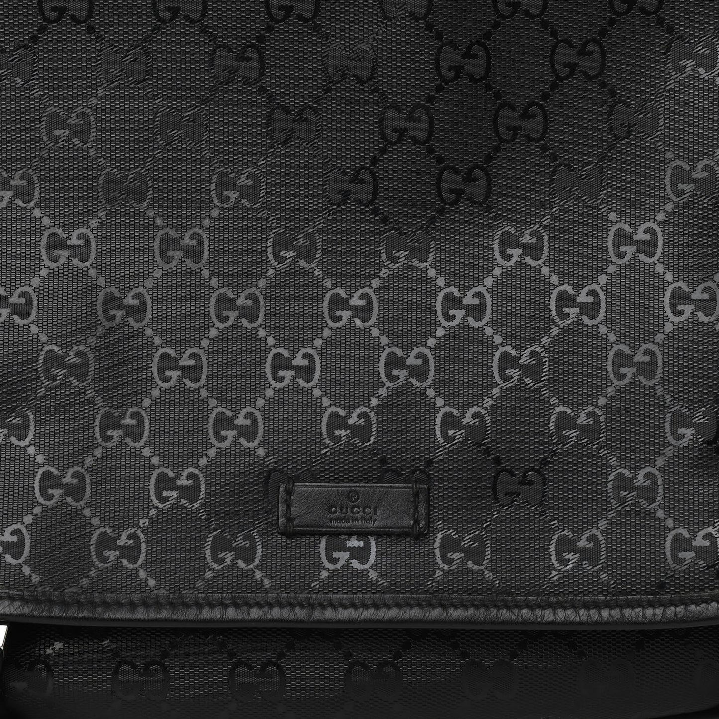 Imprime Monogram Medium Double Buckle Flap Messenger Bag Black