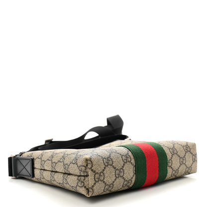 Gucci GG Supreme Monogram Web Messenger Bag Black 4 of 10