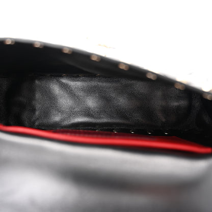 Valentino Garavani Lambskin Small Rockstud Spike Shoulder Bag Black 5 of 9