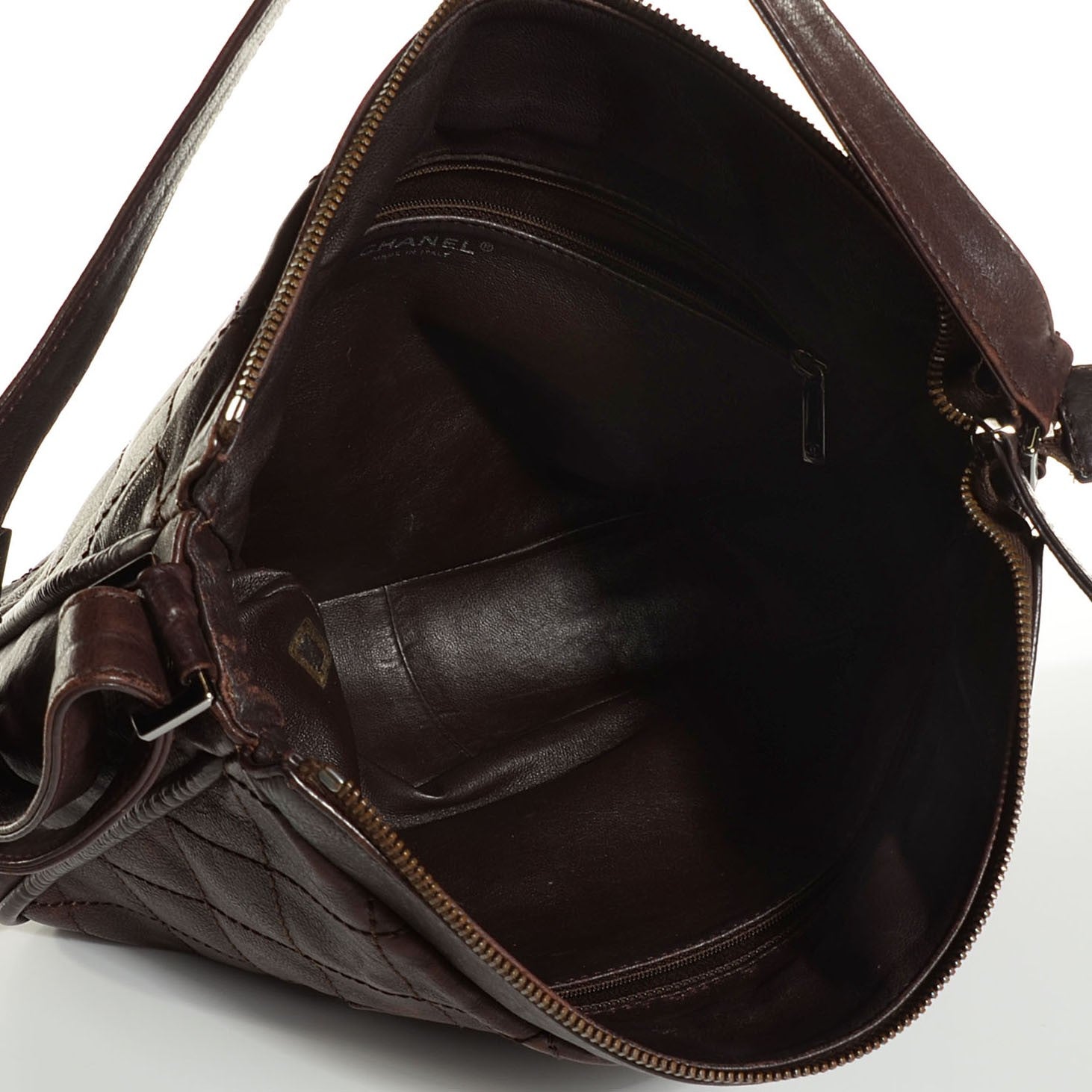 Chanel Calfskin Quilted CC Shoulder Bag Brown 5 of 7