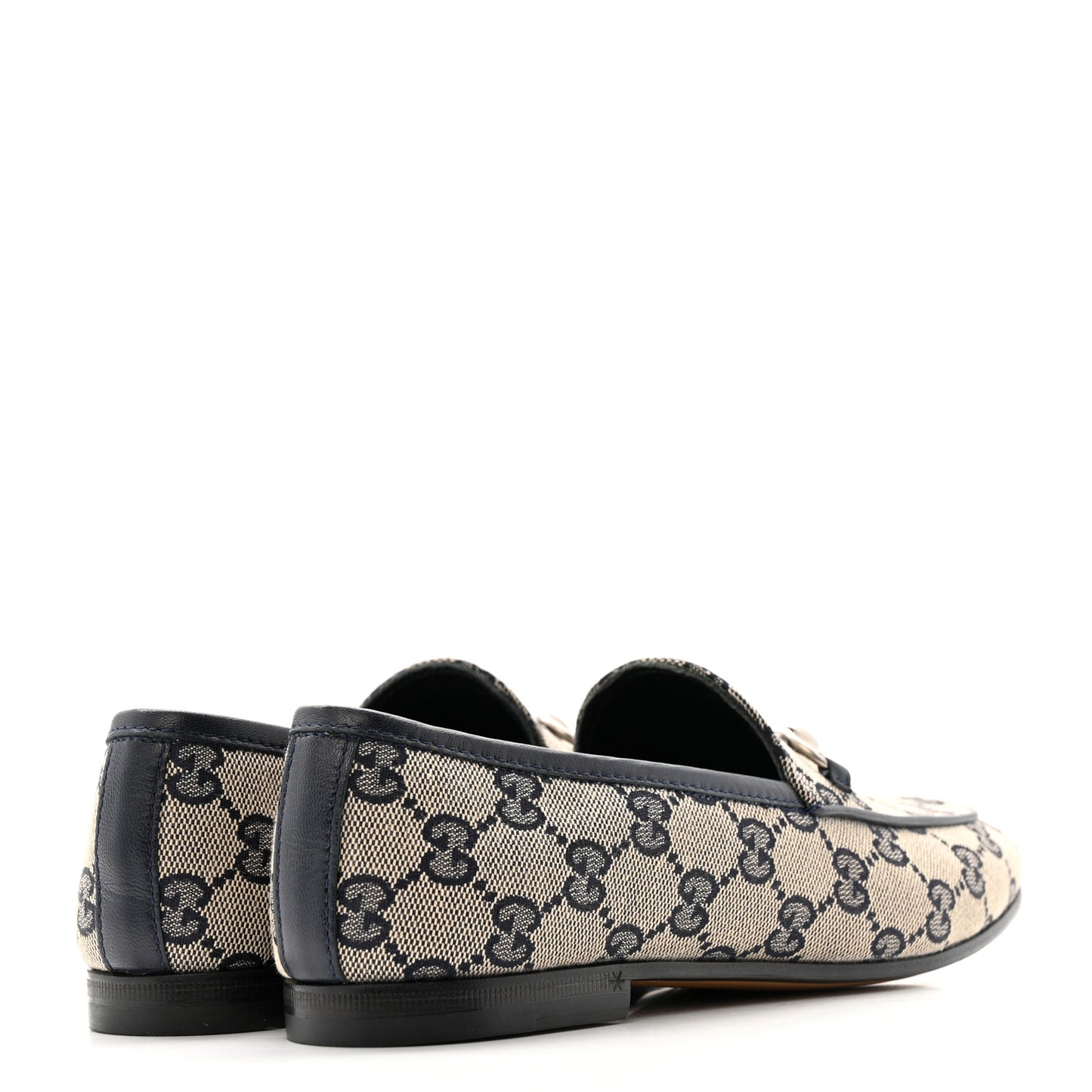 Monogram Malaga Kid Horsebit Womens Jordaan Loafers 36 Beige Blue 36 Beige Blue