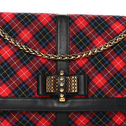 Christian Louboutin Wool Spiked Sweety Charity Shoulder Bag Plaid 7 of 9