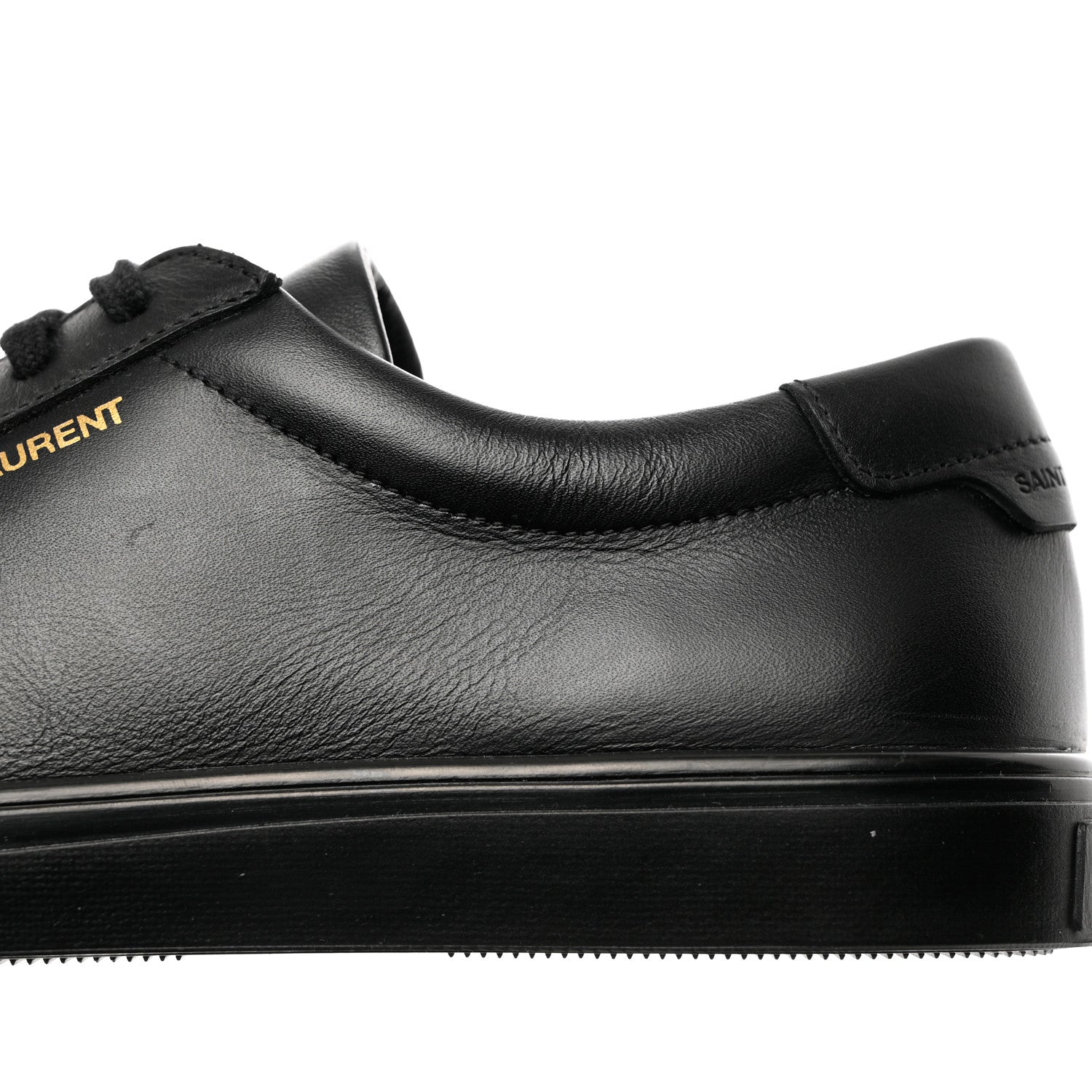 Saint Laurent Calfskin Andy Low Top Sneakers 37 Black 9 of 10
