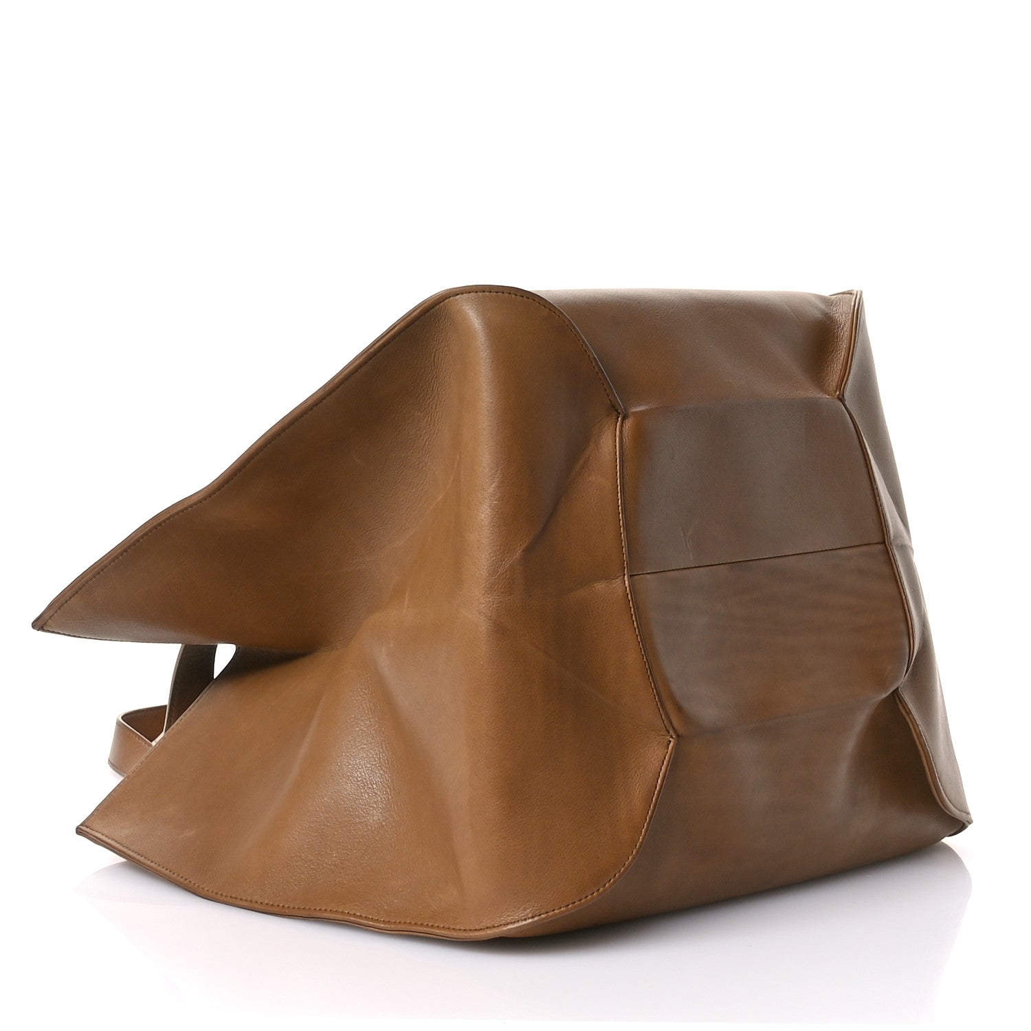 The Row Polished Saddle Calfskin Graham Tote Muschio 4 of 10