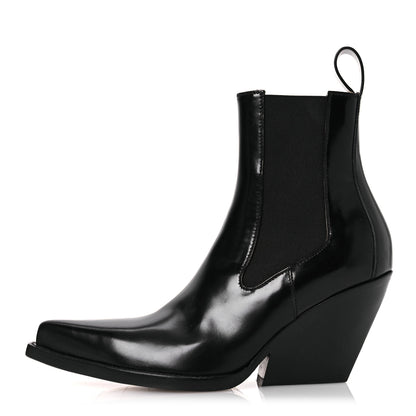 Bottega Veneta Calfskin Lean Boots 37.5 Black 1 of 13