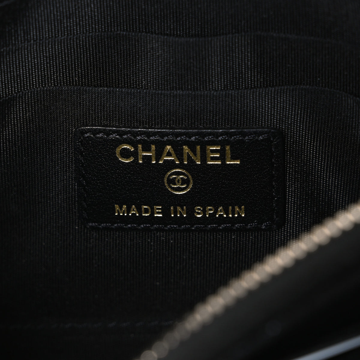 Chanel Caviar Quilted Classic Zip Boy Pouch Black 6 of 8
