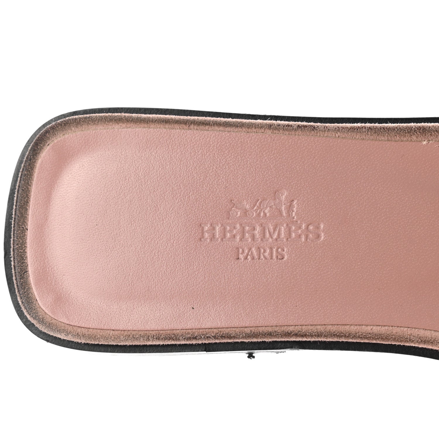 Hermes Suede Goatskin Crystal Powder Oran Sandals 38.5 Rose 7 of 10