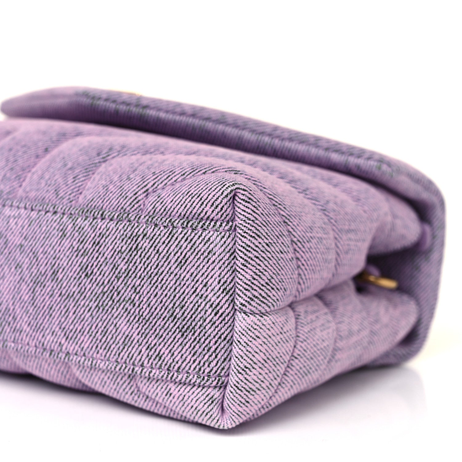 Saint Laurent Denim Y Quilted Monogram Toy Loulou Crossbody Bag Bleached Lilac 6 of 10