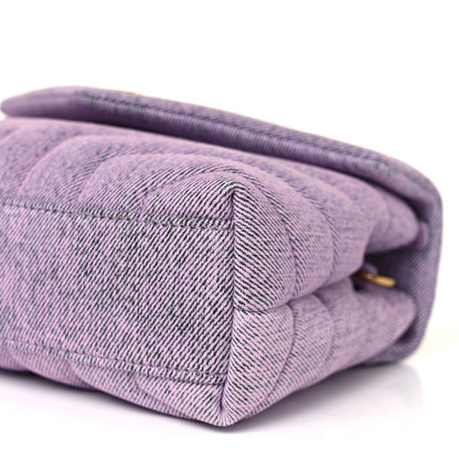 Saint Laurent Denim Y Quilted Monogram Toy Loulou Crossbody Bag Bleached Lilac 6 of 10