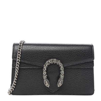 Gucci Calfskin Super Mini Dionysus Shoulder Bag Black 1 of 9