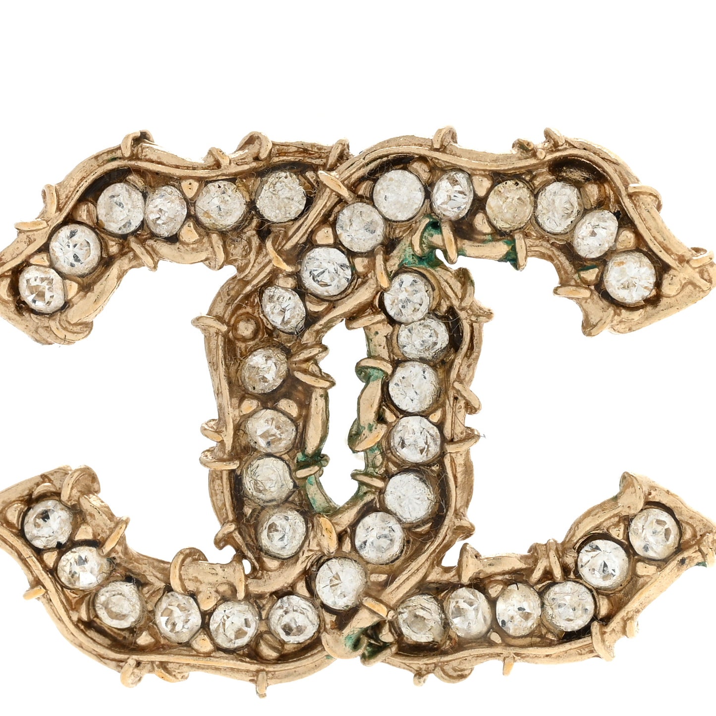 Crystal CC Earrings Gold