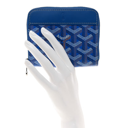 Goyard Goyardine Matignon PM Wallet Blue 2 of 7