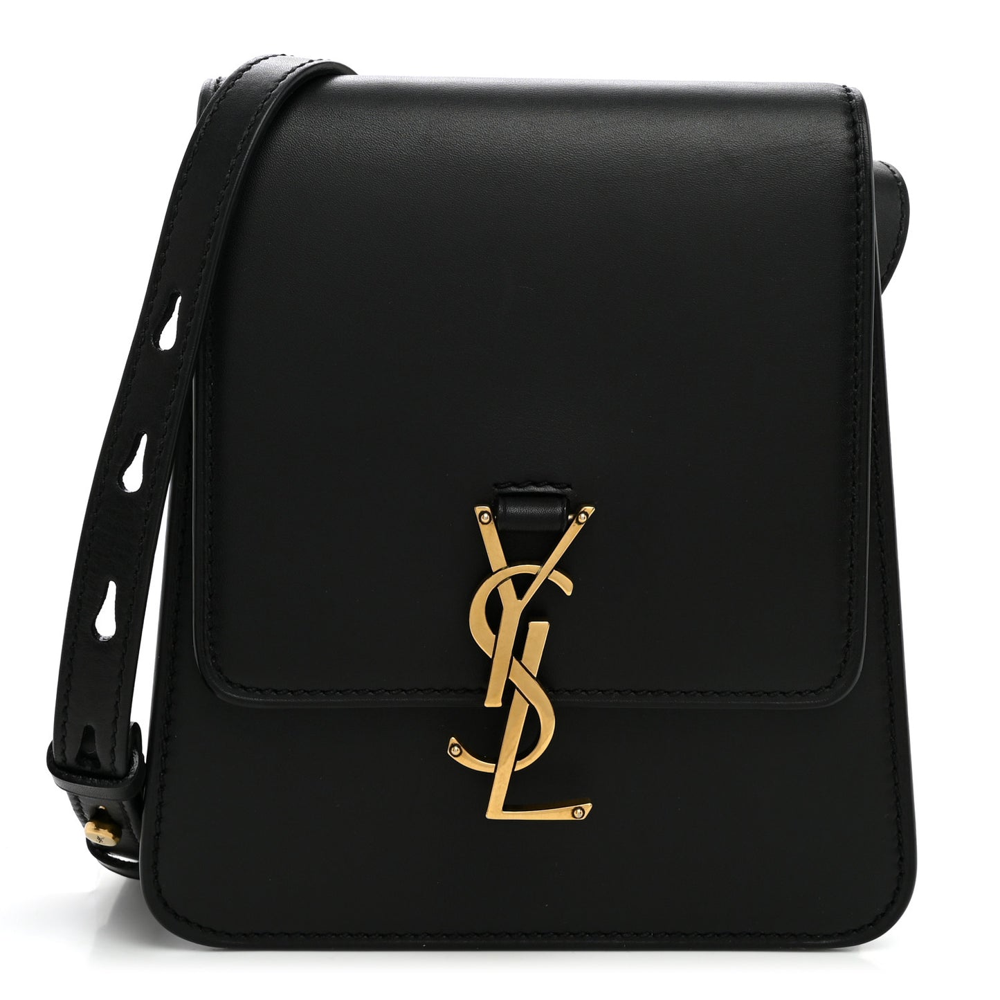 Smooth Calfskin North South Kaia Satchel Black