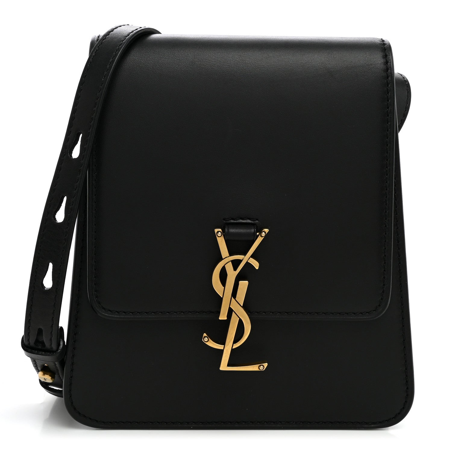 Saint Laurent Smooth Calfskin North South Kaia Satchel Black 1 of 10
