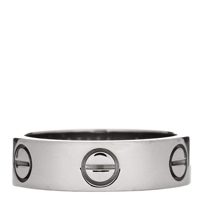Cartier 18K White Gold 5.5mm LOVE Ring 54 6.75 1 of 4