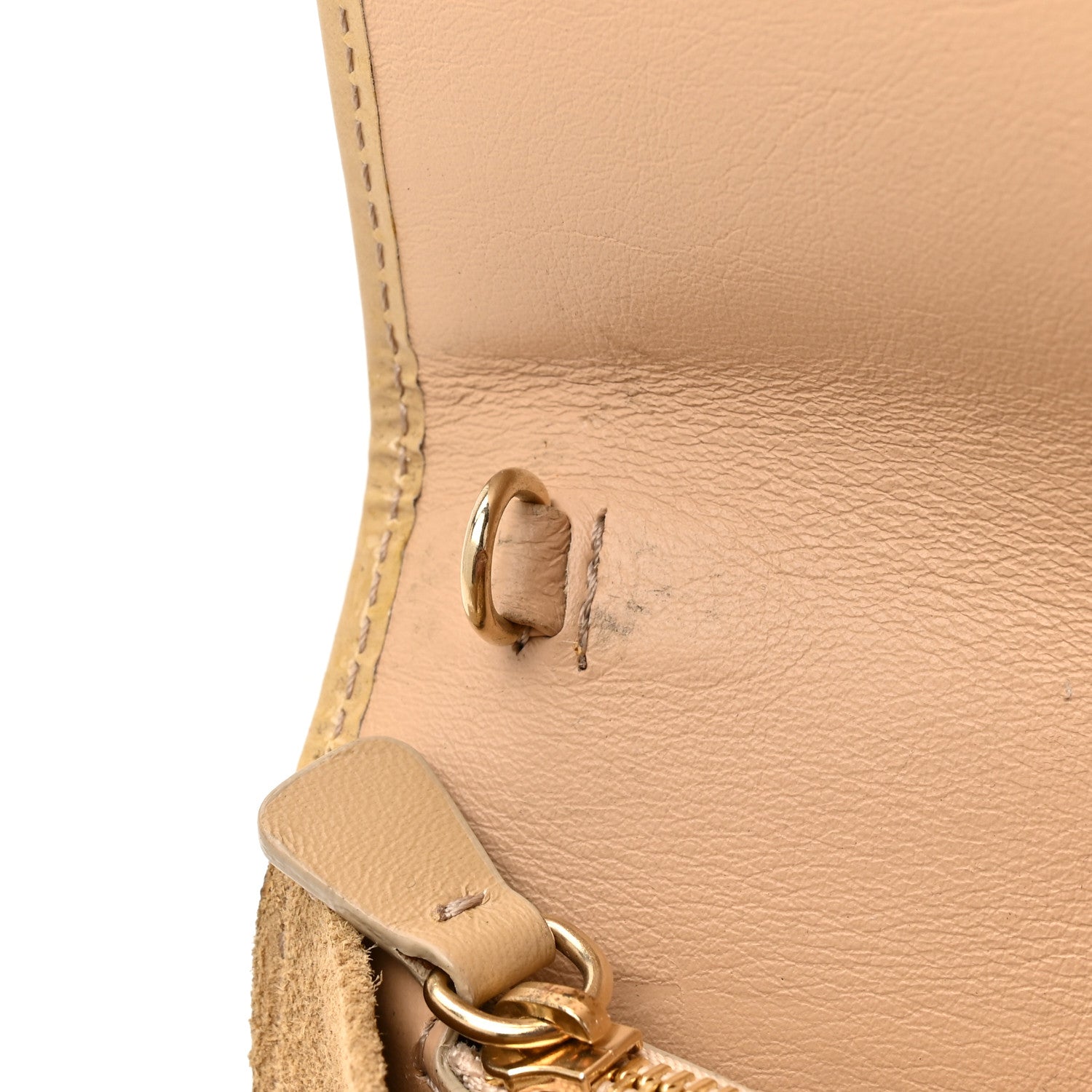Jimmy Choo Patent Suede Milla Wallet on Chain Nude 11 of 12