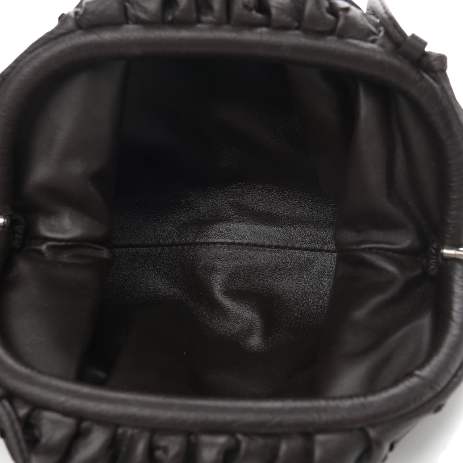 Bottega Veneta Ostrich The Mini Pouch Fondente 1116879 – FASHIONPHILE