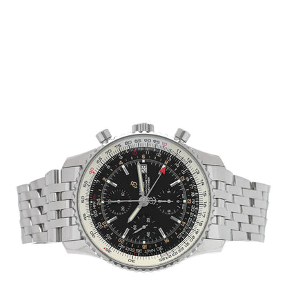 Breitling Stainless Steel 46mm Navitimer GMT World Automatic Watch Black A24322 2 of 5