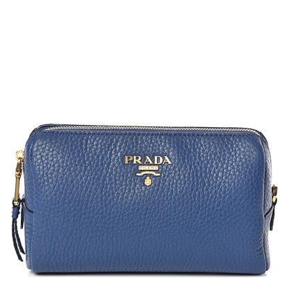 Prada Vitello Daino Cosmetic Pouch Bleuette 1 of 9