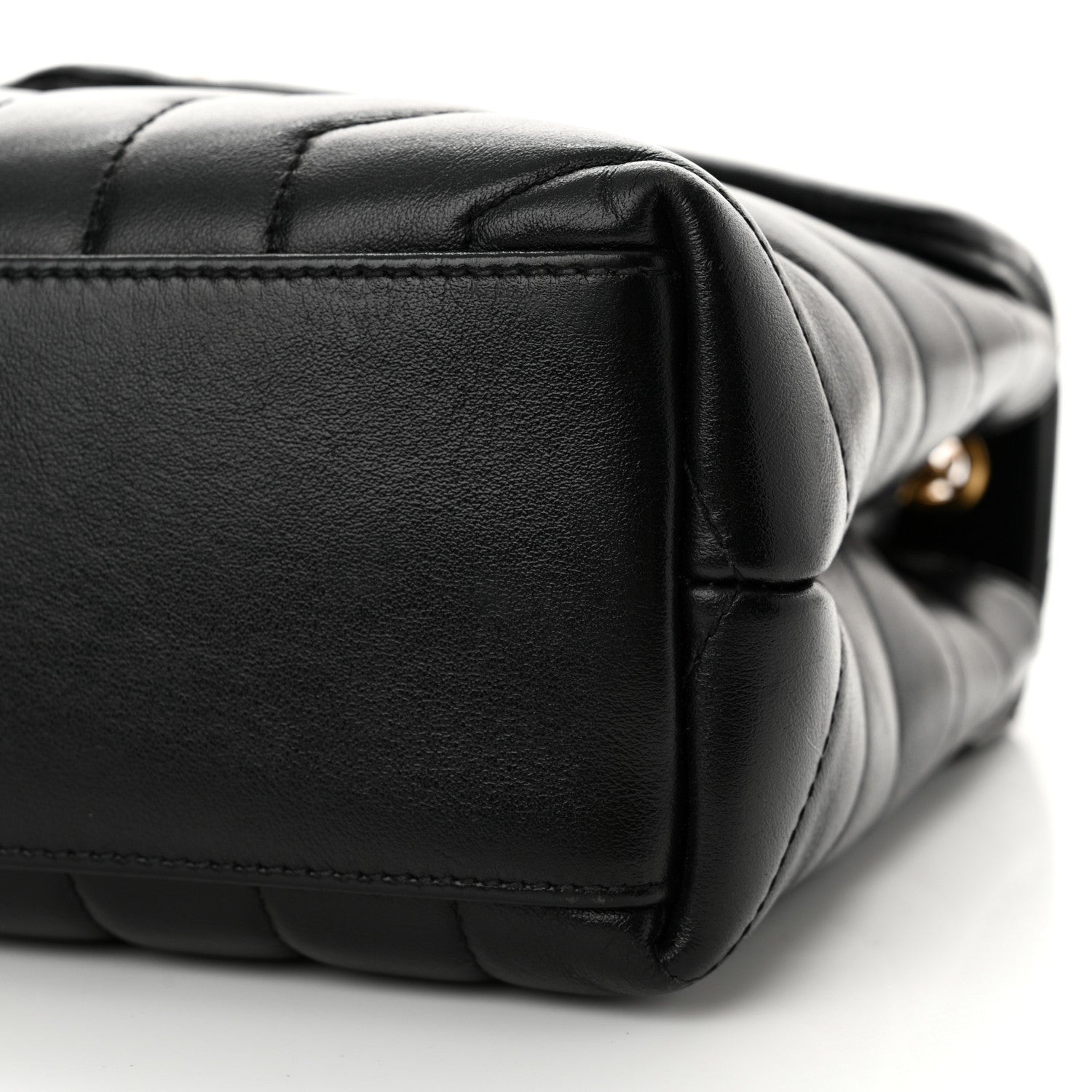 Saint Laurent Calfskin Y Quilted Monogram Small Loulou Chain Satchel Black 10 of 13