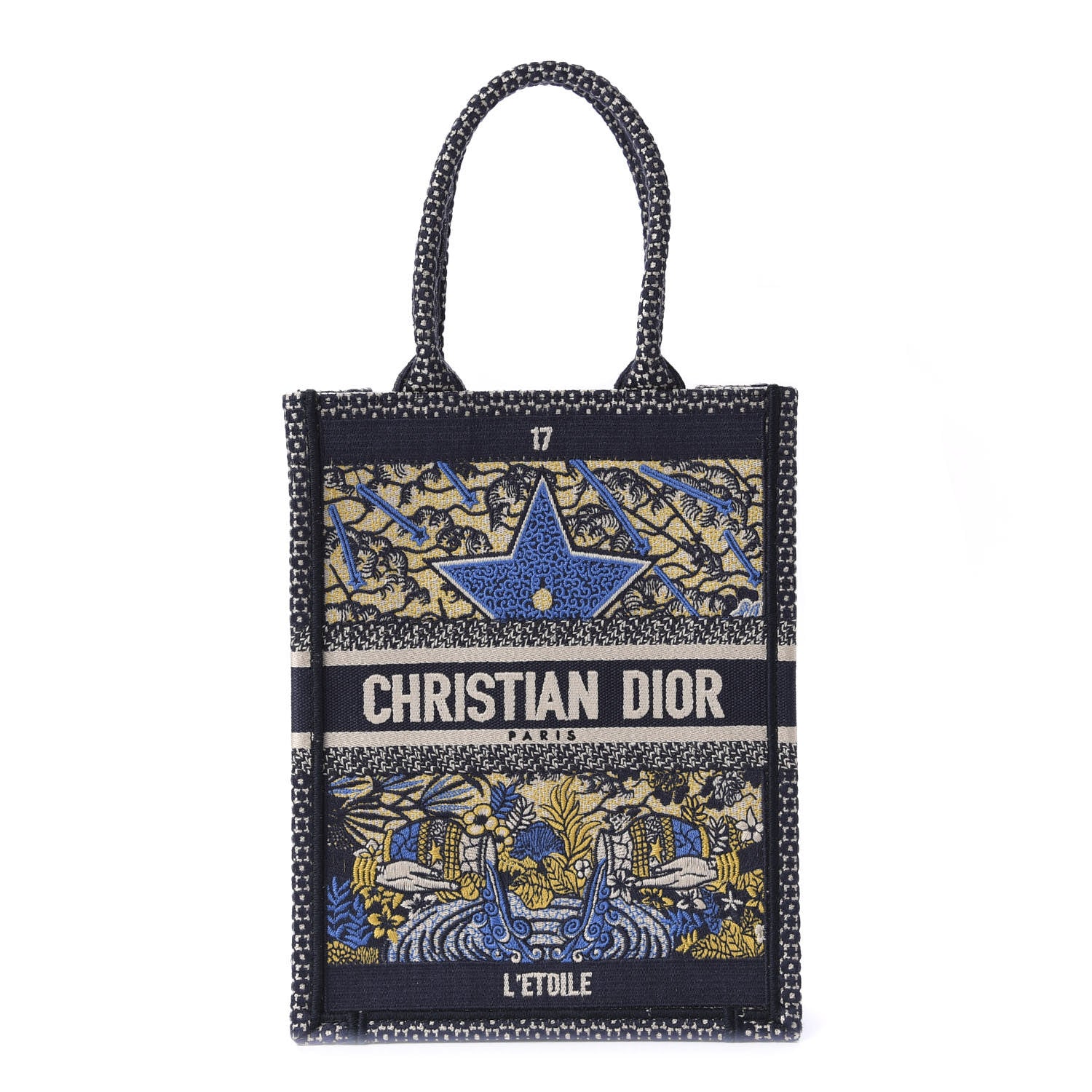 Christian Dior Canvas Embroidered Vertical L'Etoile Book Tote 1 of 10