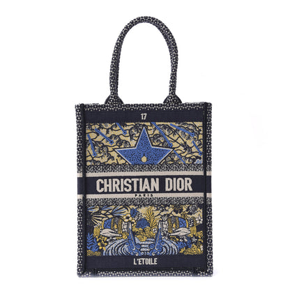 Christian Dior Canvas Embroidered Vertical L'Etoile Book Tote 1 of 10