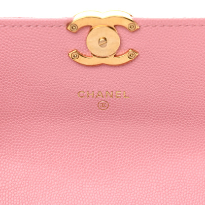 Chanel Caviar Quilted Flap Phone Holder With Chain Light Pink 6 of 13
