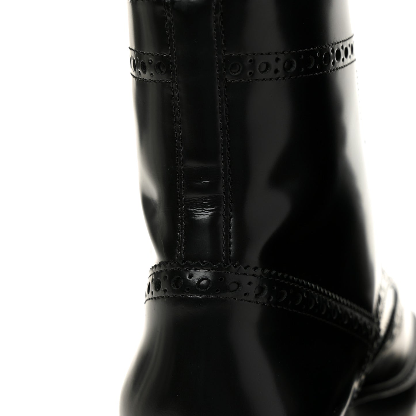 Calfskin Tartan D-Order Low Boot 38 Black White