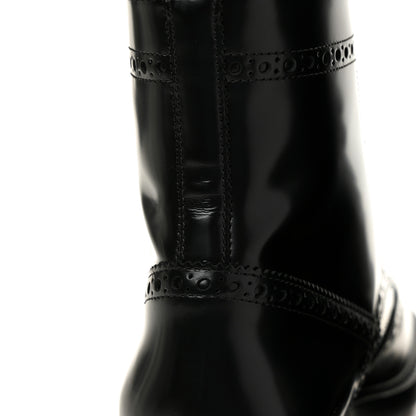 Christian Dior Calfskin Tartan D-Order Low Boot 38 Black White 10 of 10