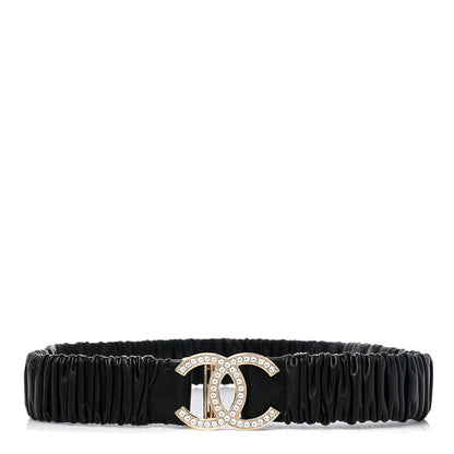 Chanel Lambskin Crystal CC Belt 80 32 Black 1 of 4