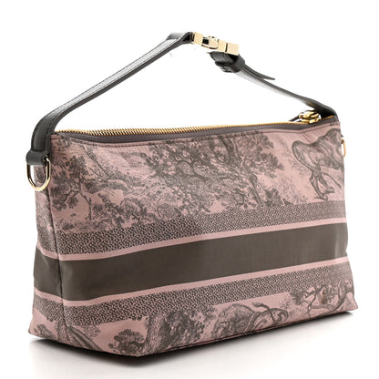 Christian Dior Technical Fabric Toile De Jouy DiorTravel Nomad Pouch Pink Grey 3 of 11