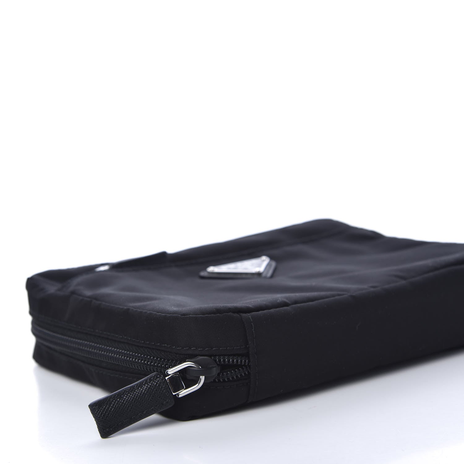 Prada Tessuto Nylon Saffiano Necessaaire Pouch Black 9 of 11
