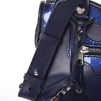 Balenciaga Smooth Calfskin Metallic Patent Giant 12 Silver Hardware Mini City Ultraviolet 15 of 15