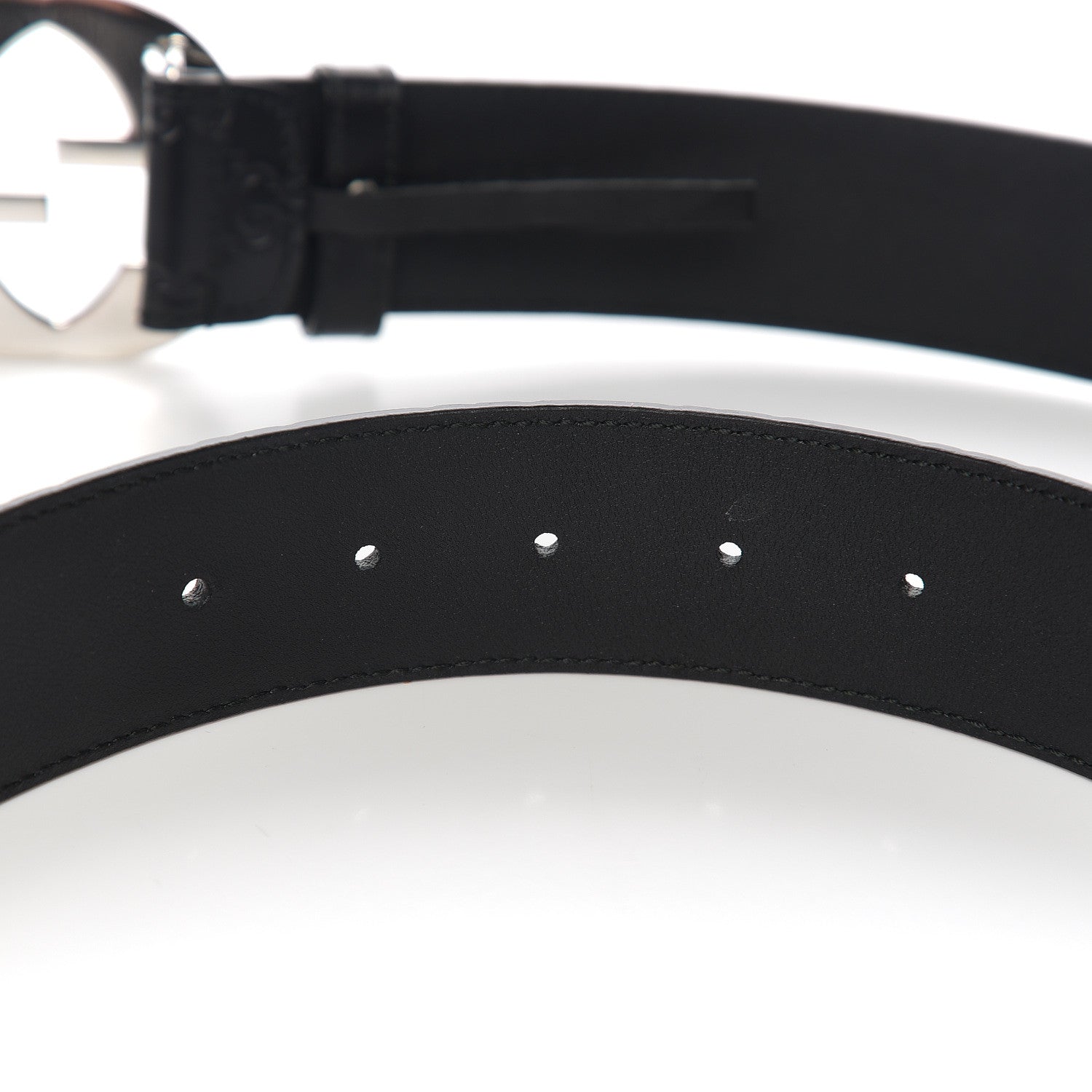 Gucci Guccissima Signature Interlocking G 40mm Belt 100 40 Black 4 of 6
