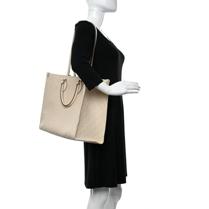 Louis Vuitton Empreinte Monogram Giant Onthego GM Creme 2 of 12