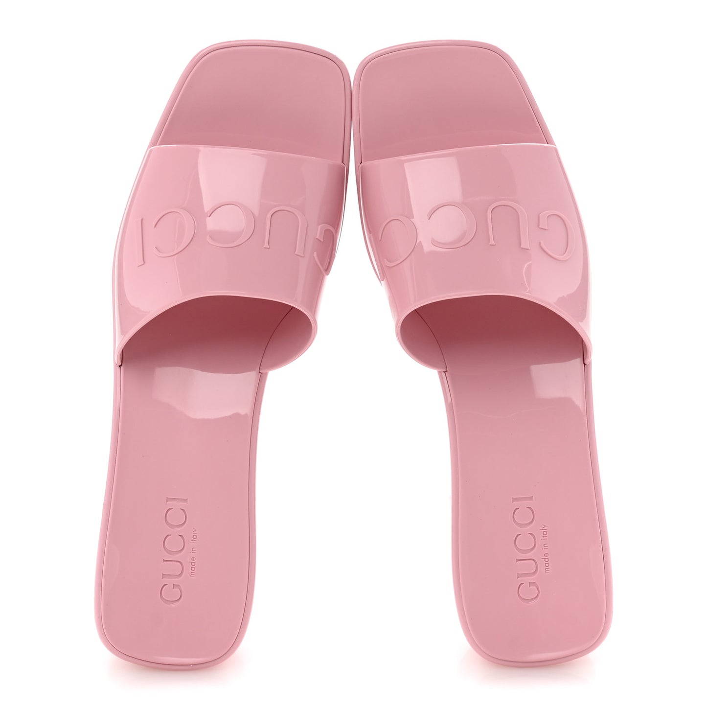 Rubber Gucci Logo Womens Platform 20/60mm Slide Sandals 39 Wild Rose