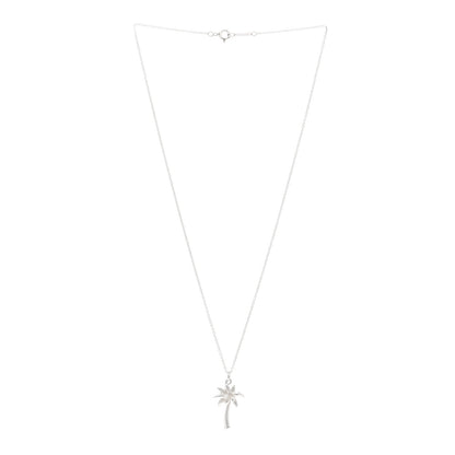 Tiffany Sterling Silver Palm Tree Pendant Necklace 3 of 4